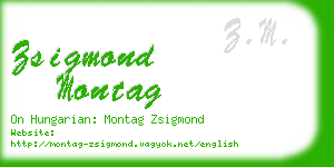 zsigmond montag business card